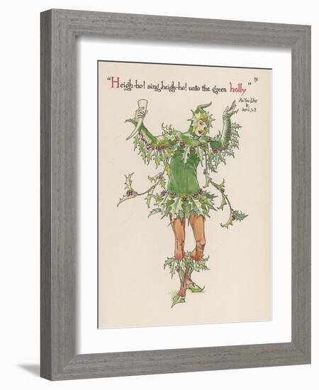 Holly Personified-Walter Crane-Framed Art Print