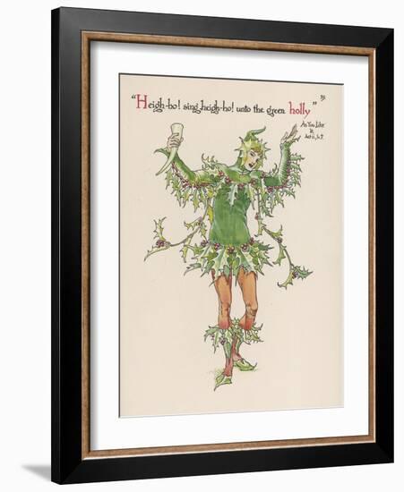 Holly Personified-Walter Crane-Framed Art Print