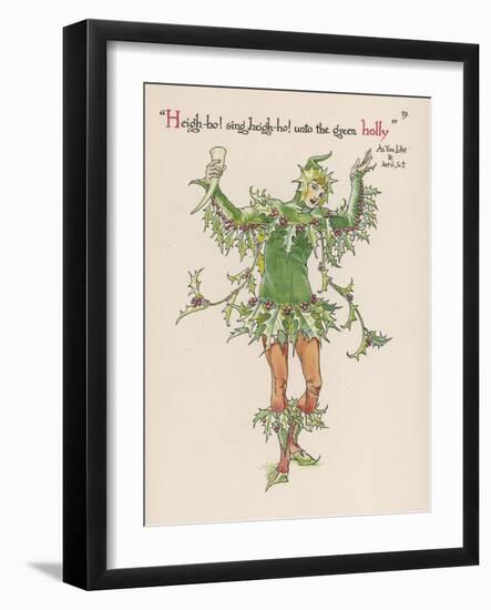 Holly Personified-Walter Crane-Framed Art Print