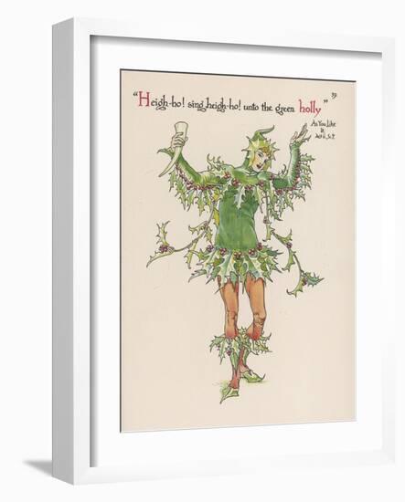 Holly Personified-Walter Crane-Framed Art Print