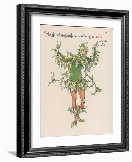 Holly Personified-Walter Crane-Framed Art Print