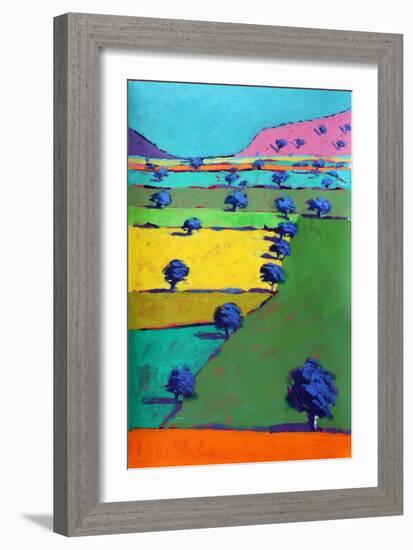 Hollybush, 2021 (acrylic on paper)-Paul Powis-Framed Giclee Print