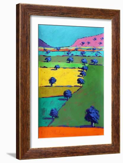 Hollybush, 2021 (acrylic on paper)-Paul Powis-Framed Giclee Print