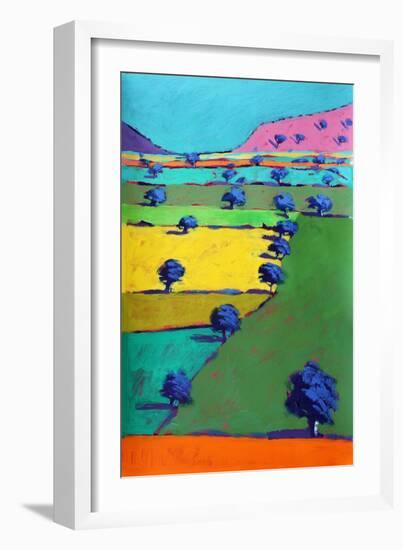 Hollybush, 2021 (acrylic on paper)-Paul Powis-Framed Giclee Print