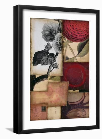 Hollyhock Story 1-DeRosier-Framed Art Print