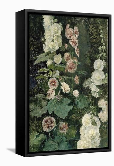 Hollyhocks, 1872-Marià Fortuny-Framed Premier Image Canvas