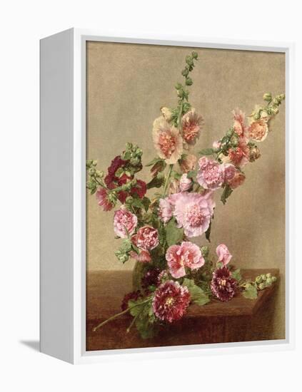 Hollyhocks, 1889-Henri Fantin-Latour-Framed Premier Image Canvas