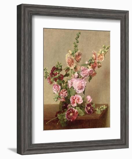 Hollyhocks, 1889-Henri Fantin-Latour-Framed Giclee Print