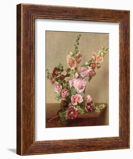 Hollyhocks, 1889-Henri Fantin-Latour-Framed Giclee Print