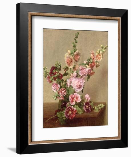 Hollyhocks, 1889-Henri Fantin-Latour-Framed Giclee Print