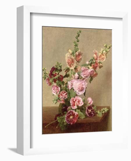 Hollyhocks, 1889-Henri Fantin-Latour-Framed Giclee Print