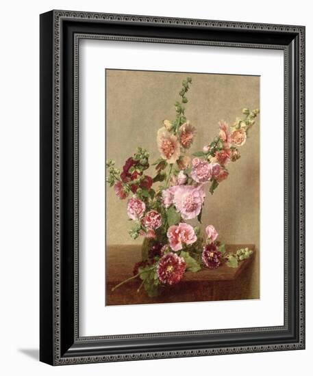 Hollyhocks, 1889-Henri Fantin-Latour-Framed Giclee Print