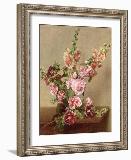 Hollyhocks, 1889-Henri Fantin-Latour-Framed Giclee Print