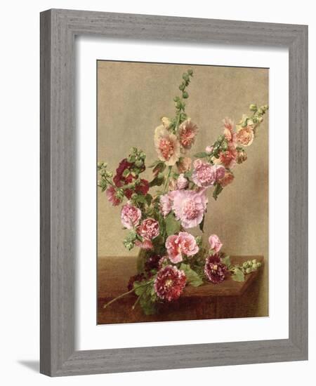 Hollyhocks, 1889-Henri Fantin-Latour-Framed Giclee Print