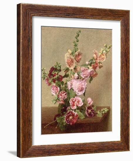 Hollyhocks, 1889-Henri Fantin-Latour-Framed Giclee Print