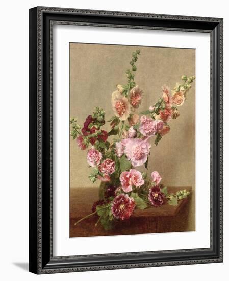 Hollyhocks, 1889-Henri Fantin-Latour-Framed Giclee Print