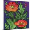 Hollyhocks 316-Howie Green-Mounted Giclee Print