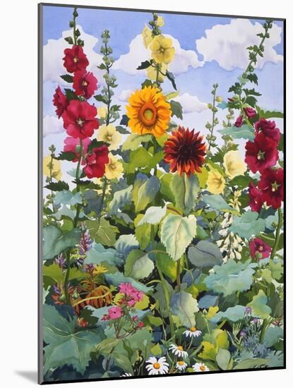 Hollyhocks and Sunflowers, 2005-Christopher Ryland-Mounted Giclee Print