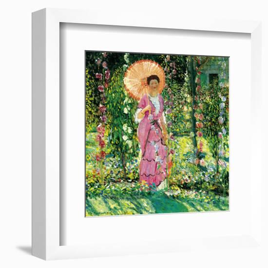 Hollyhocks, c.1912-1913-Frederick Carl Frieseke-Framed Premium Giclee Print