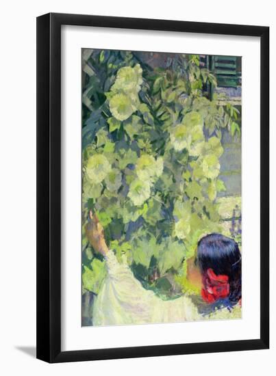 Hollyhocks, C.1923-Philip Leslie Hale-Framed Giclee Print