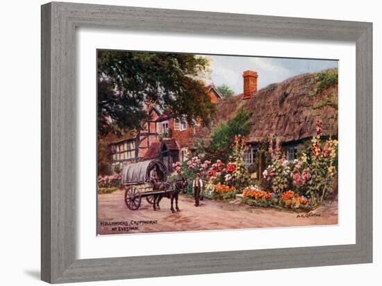 Hollyhocks, Cropthorne, Evesham-Alfred Robert Quinton-Framed Giclee Print