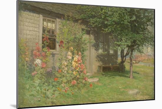 Hollyhocks, Nantucket, Mid- to Late-19th Century-John Joseph Enneking-Mounted Giclee Print