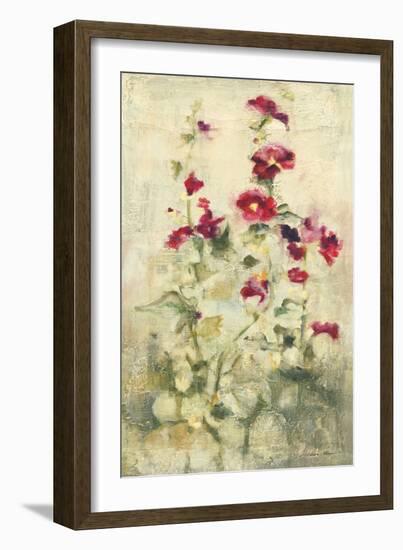 Hollyhocks Panel I-Cheri Blum-Framed Art Print