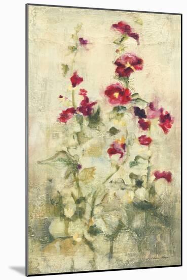 Hollyhocks Panel I-Cheri Blum-Mounted Art Print