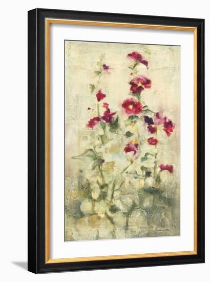 Hollyhocks Panel I-Cheri Blum-Framed Art Print