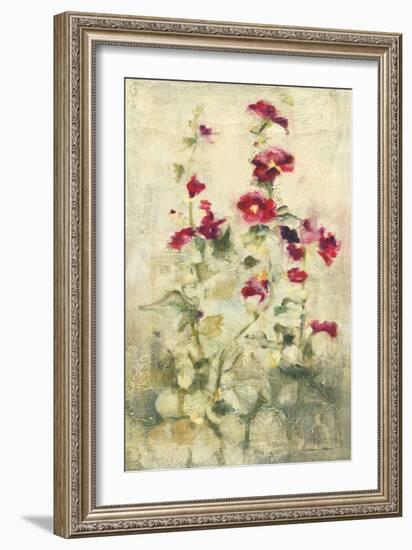 Hollyhocks Panel I-Cheri Blum-Framed Premium Giclee Print