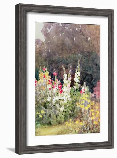 Hollyhocks-Helen Allingham-Framed Giclee Print