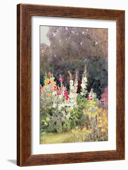 Hollyhocks-Helen Allingham-Framed Giclee Print