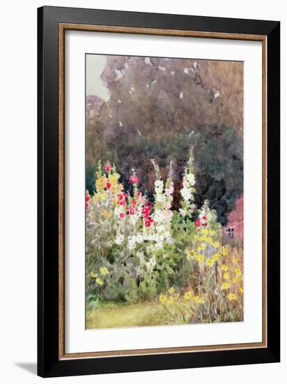 Hollyhocks-Helen Allingham-Framed Giclee Print