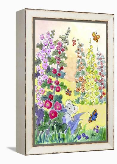 Hollyhocks-Jennifer Zsolt-Framed Premier Image Canvas