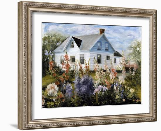 Hollyhocks-Kevin Dodds-Framed Giclee Print