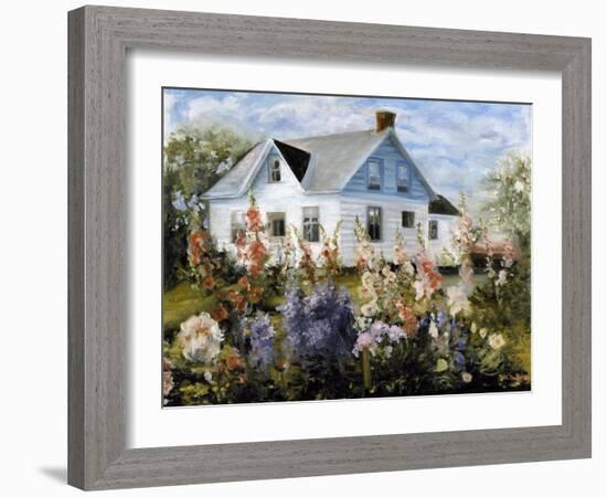 Hollyhocks-Kevin Dodds-Framed Giclee Print