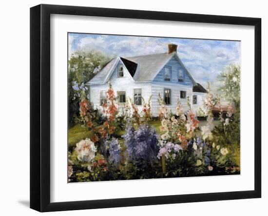 Hollyhocks-Kevin Dodds-Framed Giclee Print