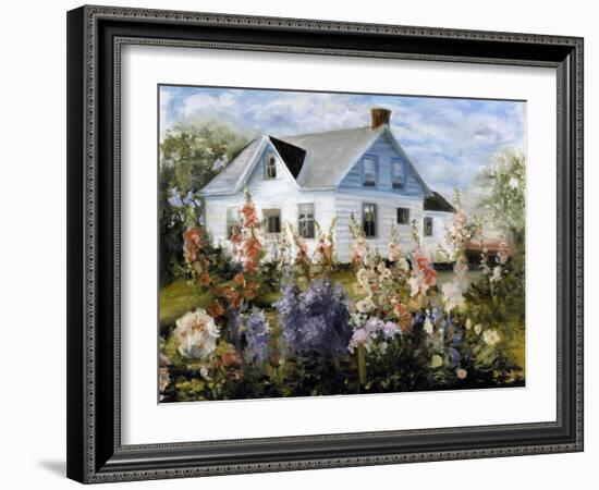 Hollyhocks-Kevin Dodds-Framed Giclee Print