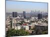 Hollywood and Downtown Skyline, Los Angeles, California, United States of America, North America-Wendy Connett-Mounted Photographic Print