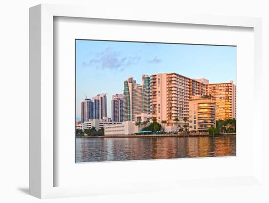Hollywood Beach Florida at Sunset-Fotomak-Framed Photographic Print