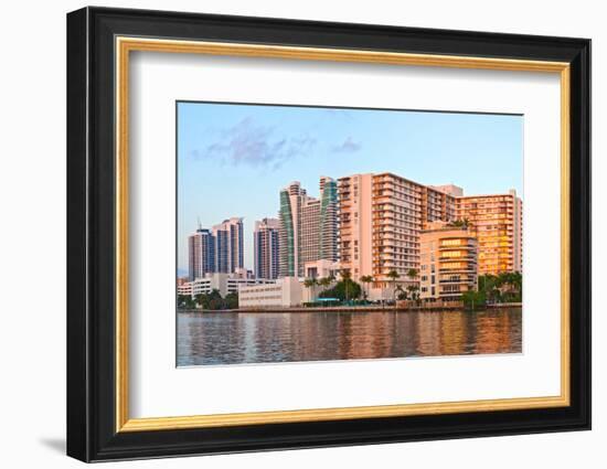 Hollywood Beach Florida at Sunset-Fotomak-Framed Photographic Print