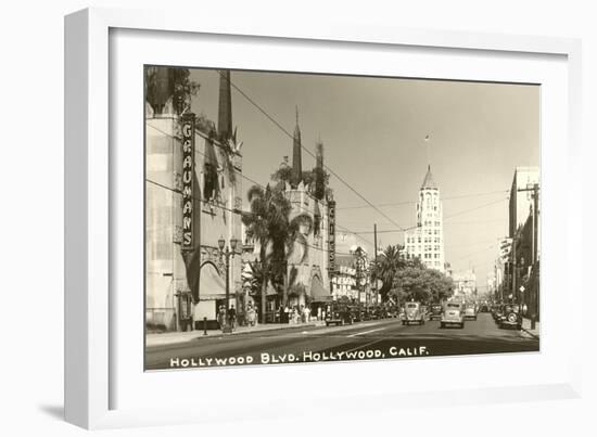 Hollywood Boulevard, Hollywood, California-null-Framed Art Print