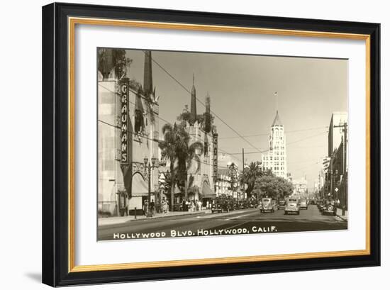 Hollywood Boulevard, Hollywood, California--Framed Art Print