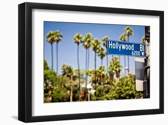 Hollywood Boulevard Sign-null-Framed Art Print