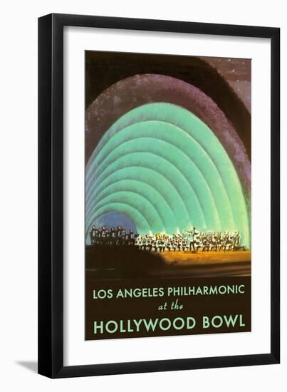 Hollywood Bowl Poster, Los Angeles, California-null-Framed Art Print