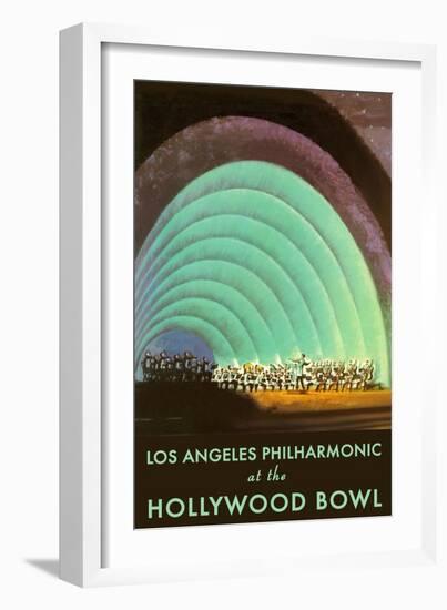 Hollywood Bowl Poster, Los Angeles, California-null-Framed Art Print