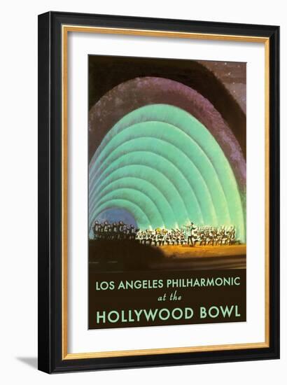Hollywood Bowl Poster, Los Angeles, California-null-Framed Art Print