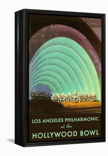 Hollywood Bowl Poster, Los Angeles, California-null-Framed Stretched Canvas