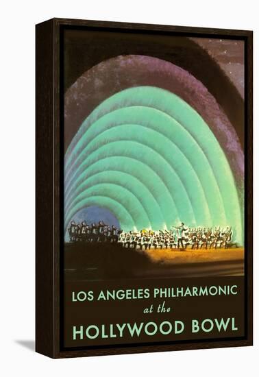 Hollywood Bowl Poster, Los Angeles, California-null-Framed Stretched Canvas