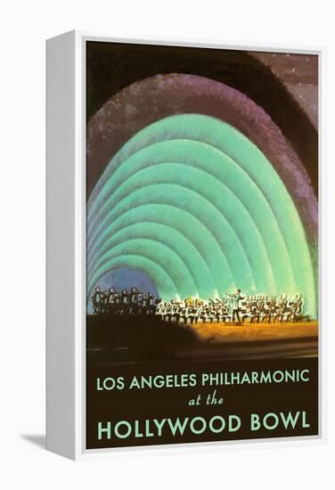 Hollywood Bowl Poster, Los Angeles, California-null-Framed Stretched Canvas